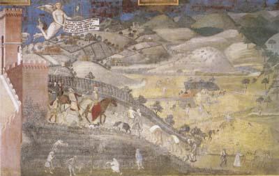 Ambrogio Lorenzetti Life in t he Country (mk08) oil painting image